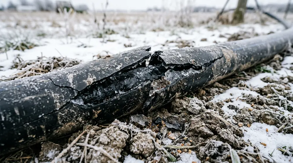 ФОТО: монтаж магистралей на участке со сложным рельефом